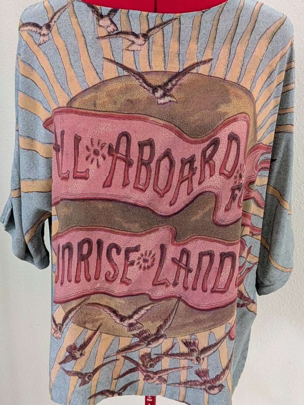 S/M Market of Stars Oversized Blouse/Tunic All Aboard for Sunrise Lands Nautical